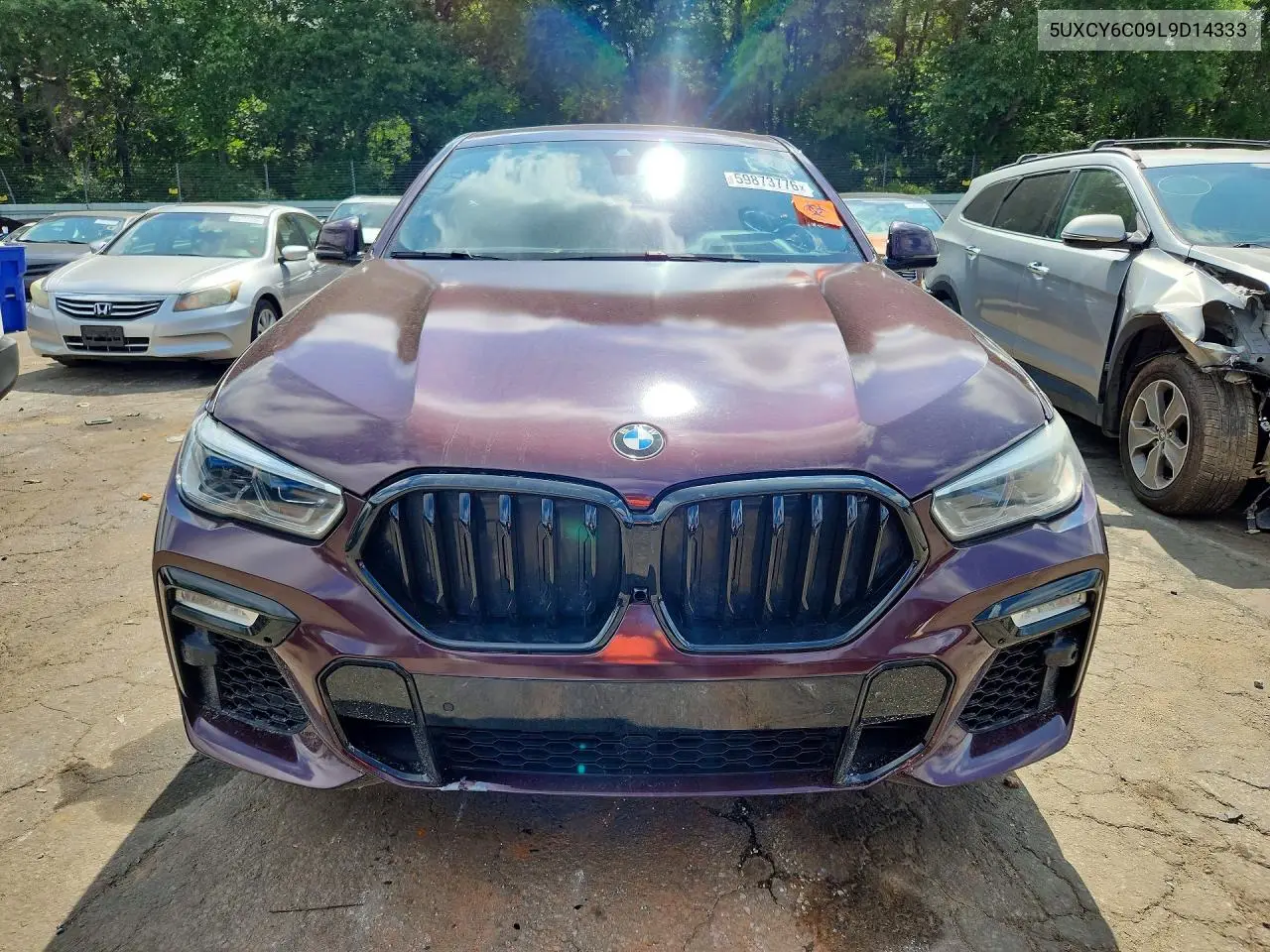 2020 BMW X6 xDrive40I VIN: 5UXCY6C09L9D14333 Lot: 59873776