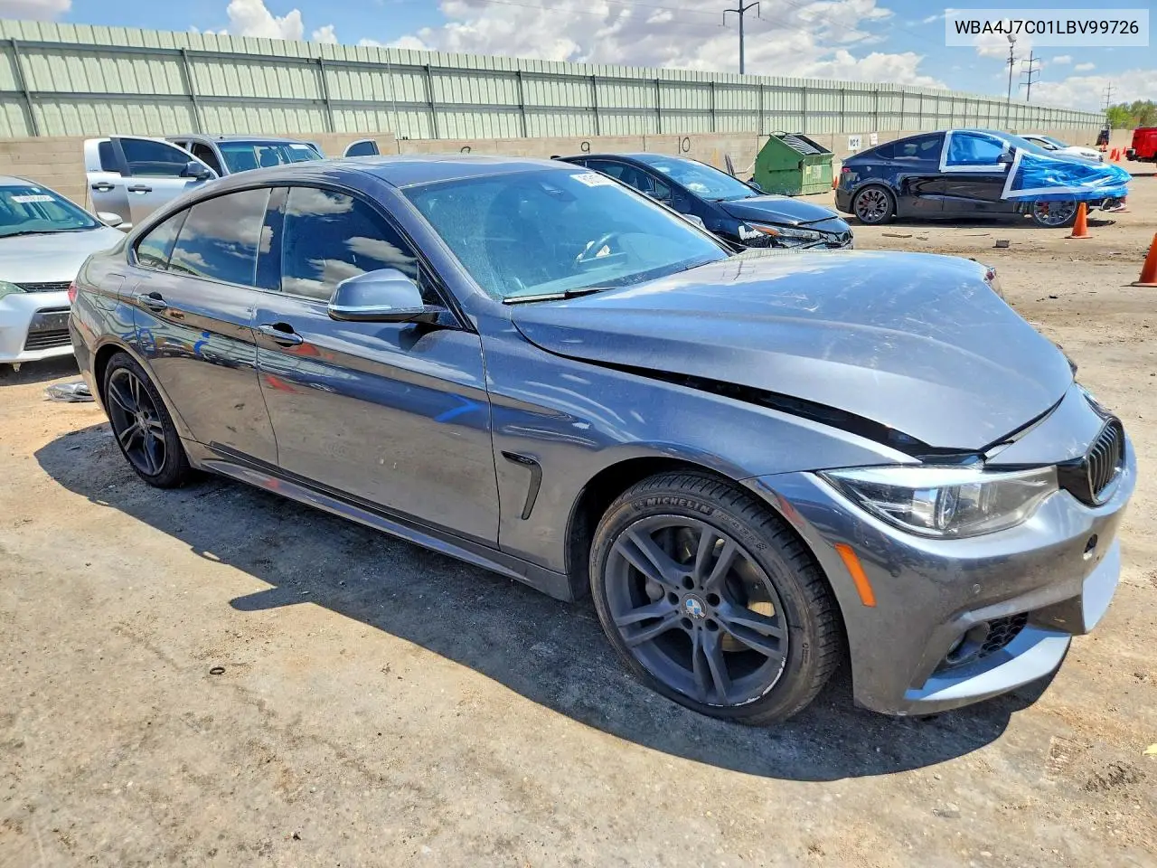 2020 BMW 440Xi Gran Coupe VIN: WBA4J7C01LBV99726 Lot: 61617176