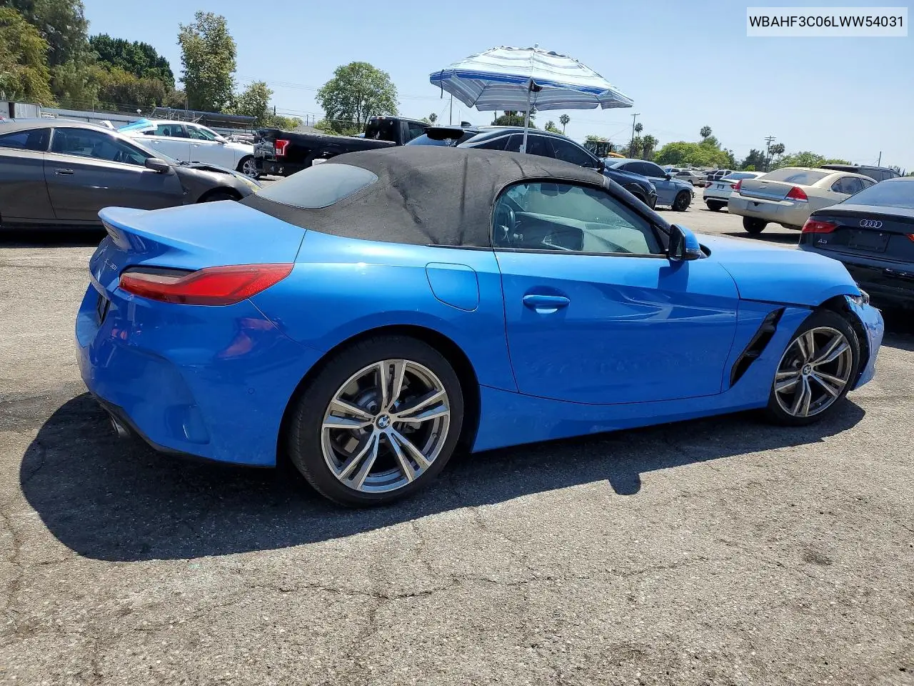 2020 BMW Z4 Sdrive30I VIN: WBAHF3C06LWW54031 Lot: 85989735