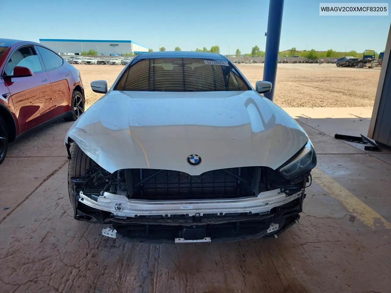 2021 BMW 840I VIN: WBAGV2C0XMCF83205 Lot: 52726656