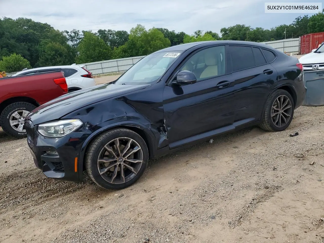 2021 BMW X4 VIN: 5UX2V1C01M9E46284 Lot: 56173136