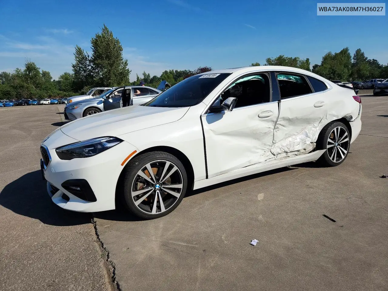 2021 BMW 228Xi VIN: WBA73AK08M7H36027 Lot: 56189206