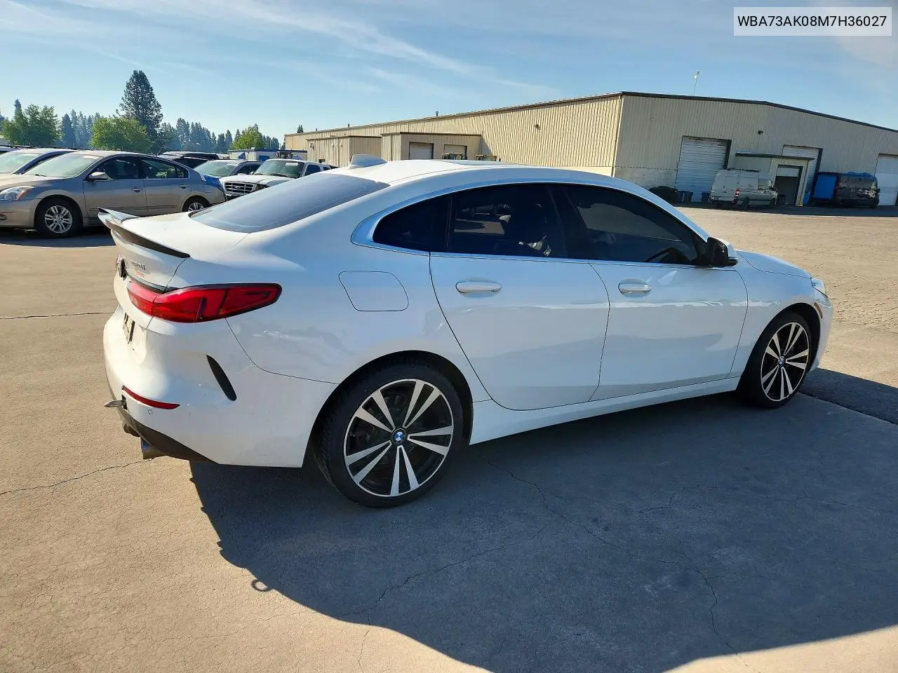 2021 BMW 228Xi VIN: WBA73AK08M7H36027 Lot: 56189206