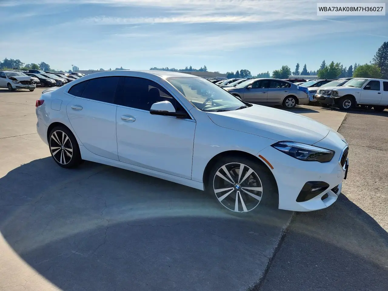 2021 BMW 228Xi VIN: WBA73AK08M7H36027 Lot: 56189206