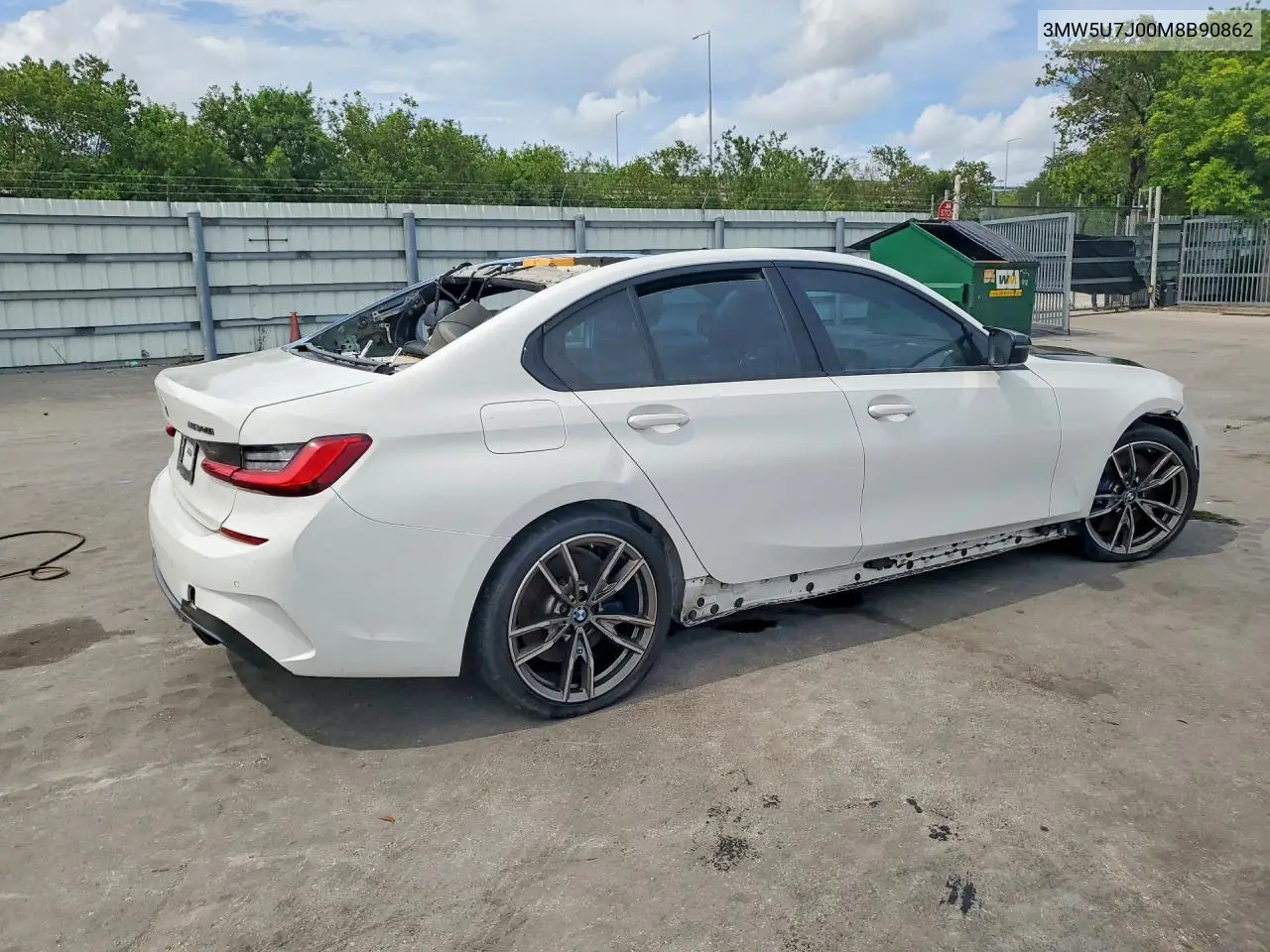 2021 BMW M340I VIN: 3MW5U7J00M8B90862 Lot: 56191686