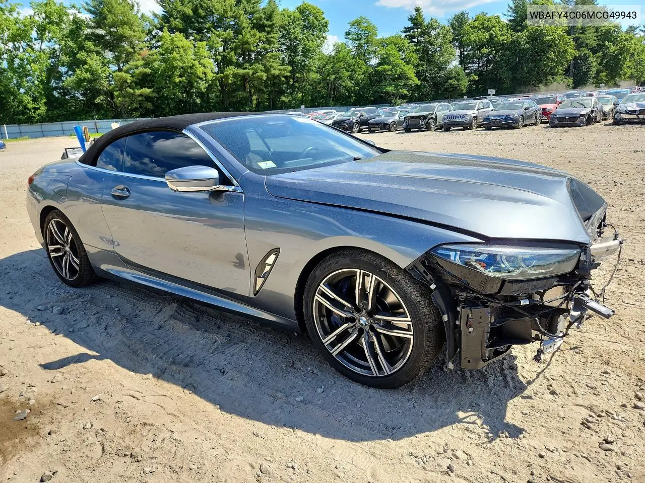 2021 BMW M850Xi VIN: WBAFY4C06MCG49943 Lot: 57058516