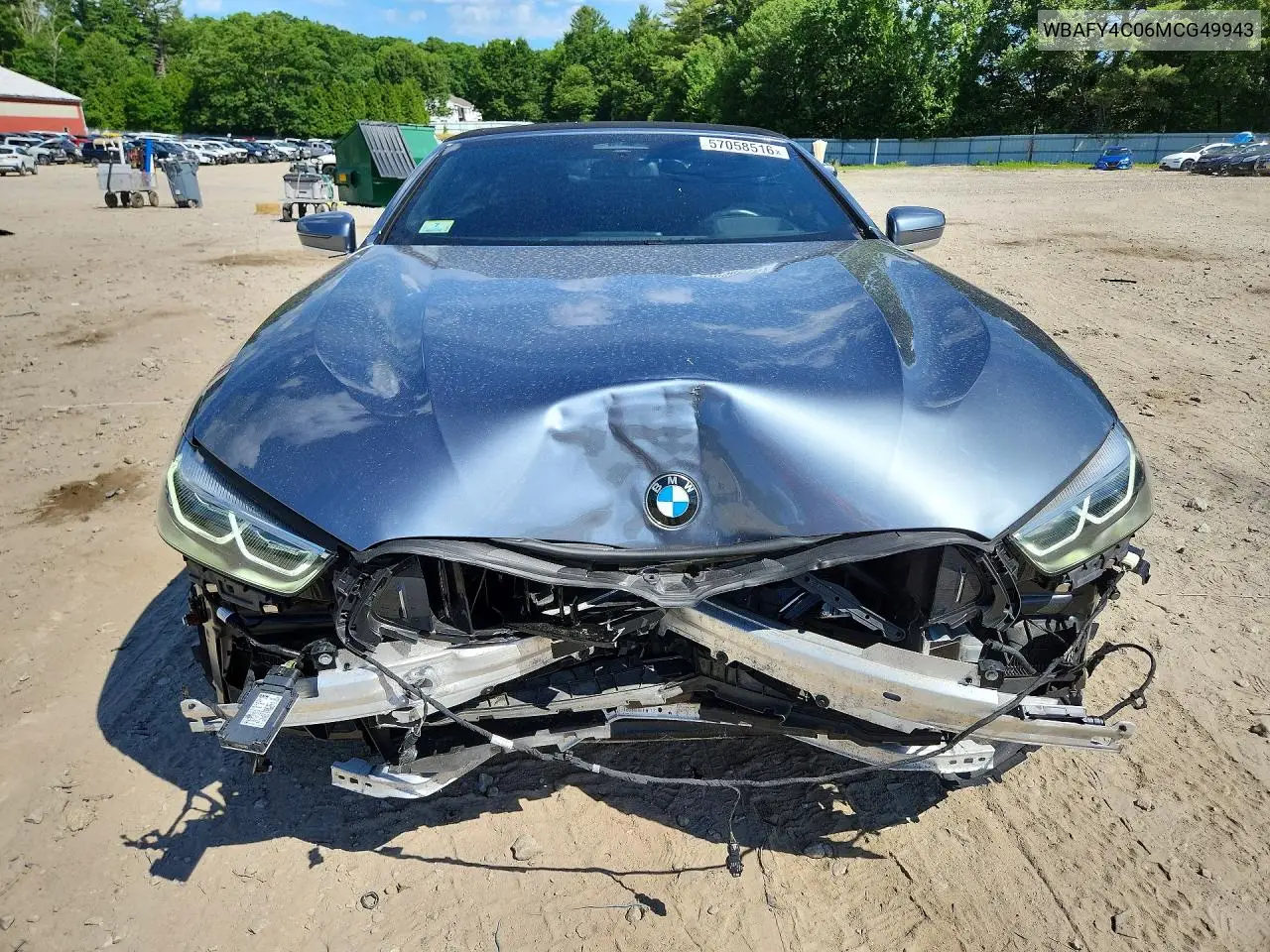 2021 BMW M850Xi VIN: WBAFY4C06MCG49943 Lot: 57058516