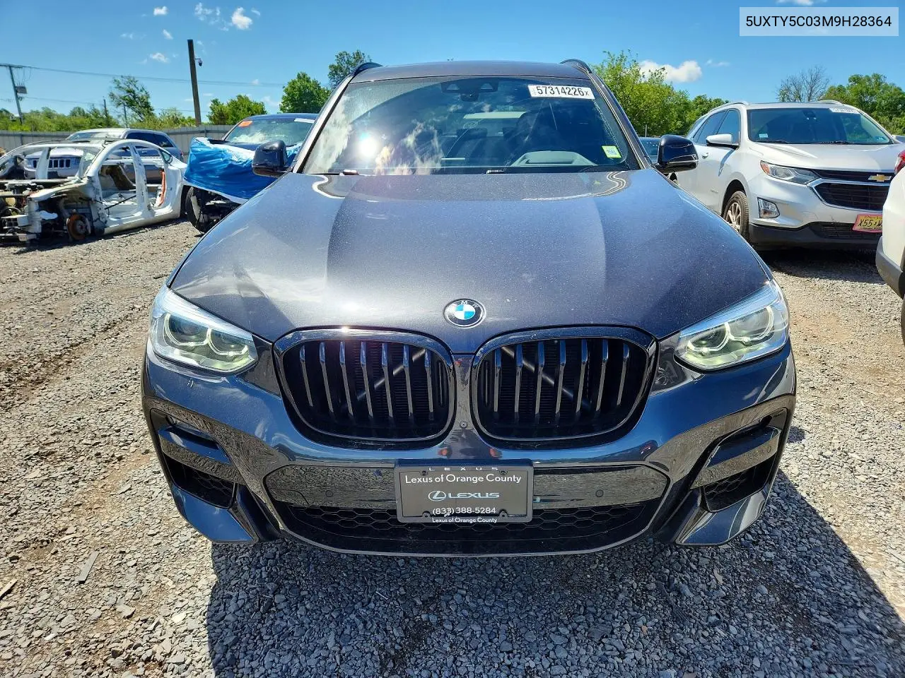 2021 BMW X3 xDrive30I VIN: 5UXTY5C03M9H28364 Lot: 57314226