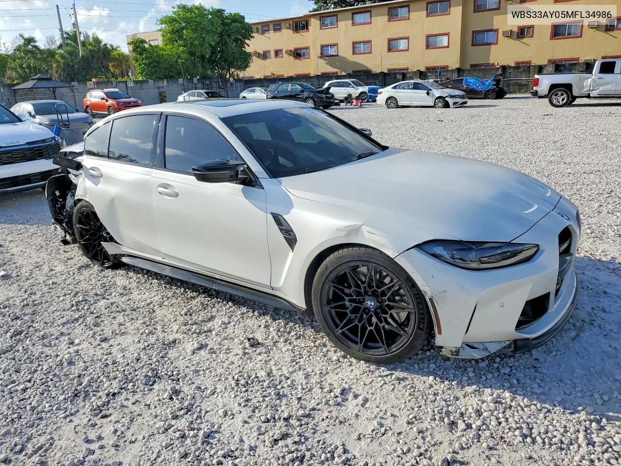 2021 BMW M3 Competition VIN: WBS33AY05MFL34986 Lot: 57714956