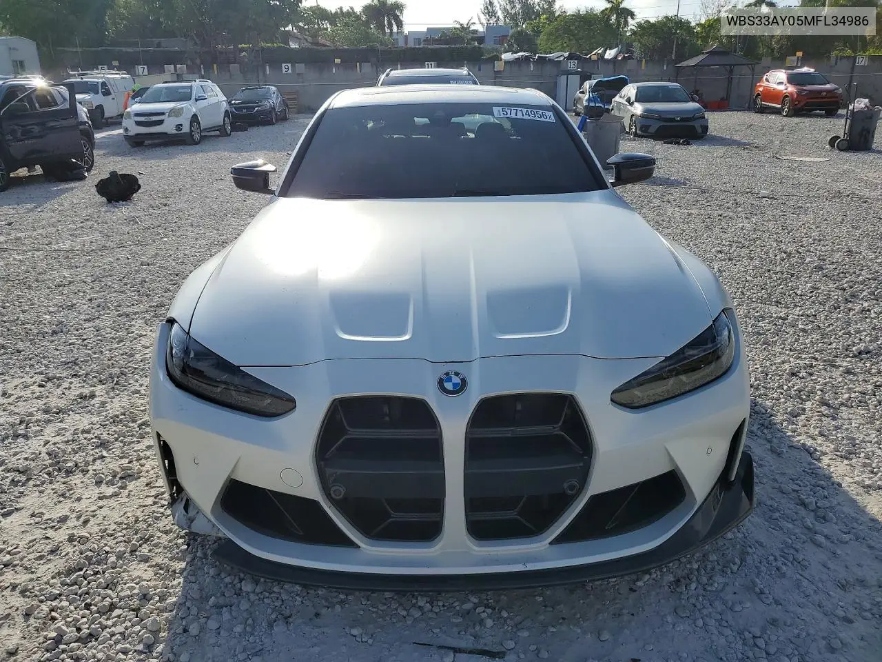 2021 BMW M3 Competition VIN: WBS33AY05MFL34986 Lot: 57714956