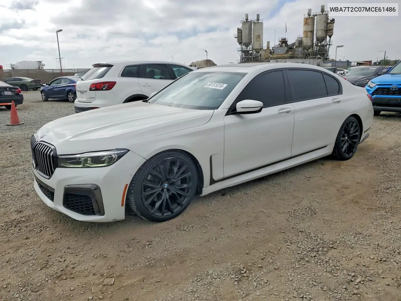2021 BMW 740 I VIN: WBA7T2C07MCE61486 Lot: 58151016