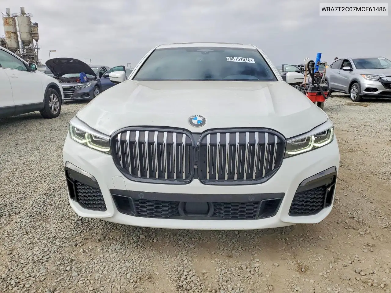 2021 BMW 740 I VIN: WBA7T2C07MCE61486 Lot: 58151016
