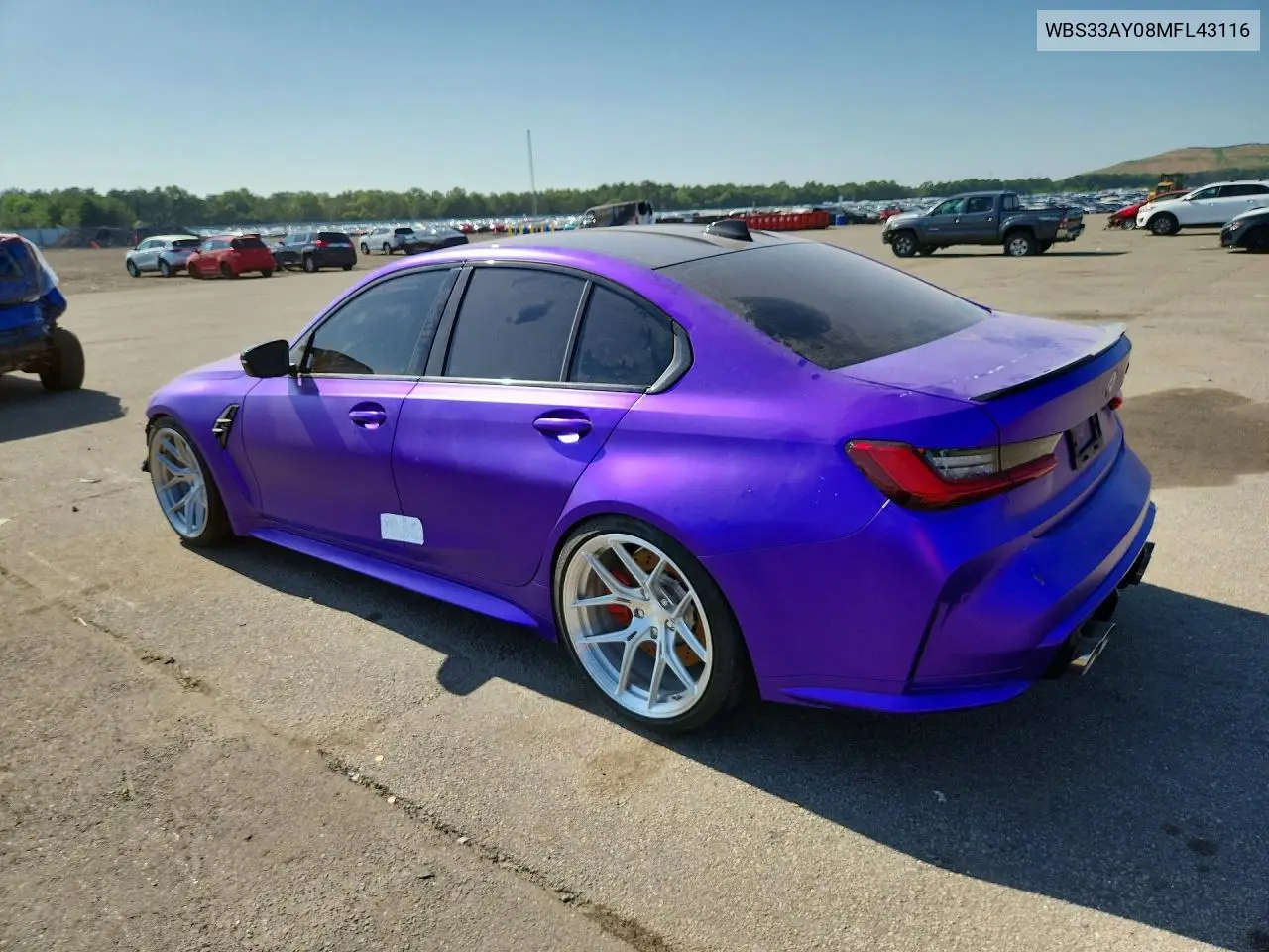 2021 BMW M3 Competition VIN: WBS33AY08MFL43116 Lot: 58294196