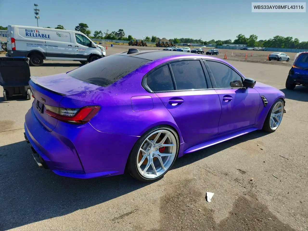 2021 BMW M3 Competition VIN: WBS33AY08MFL43116 Lot: 58294196