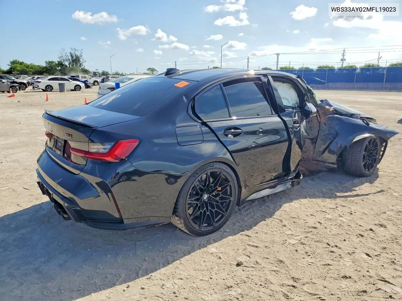 2021 BMW M3 Competition VIN: WBS33AY02MFL19023 Lot: 58342196