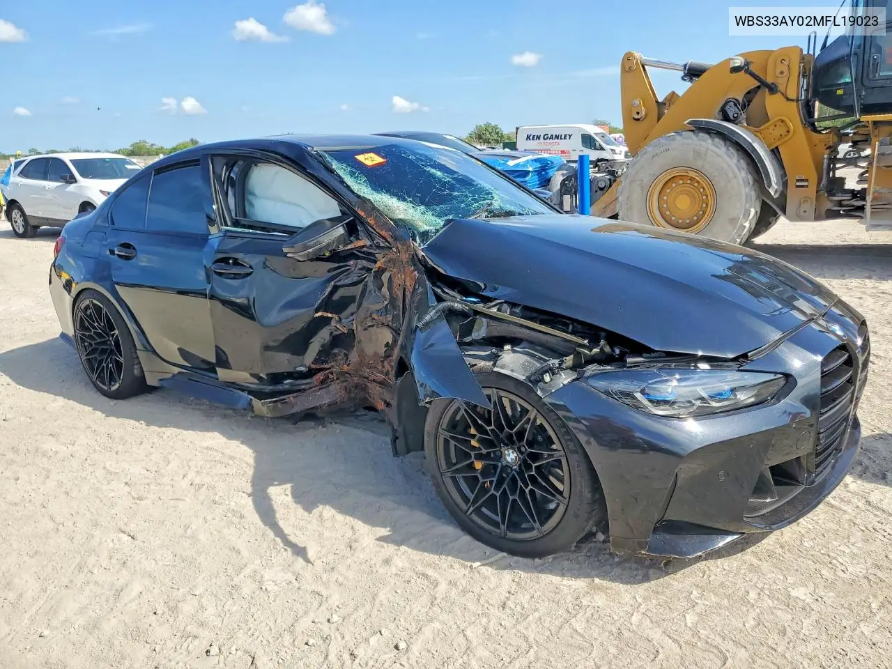 2021 BMW M3 Competition VIN: WBS33AY02MFL19023 Lot: 58342196