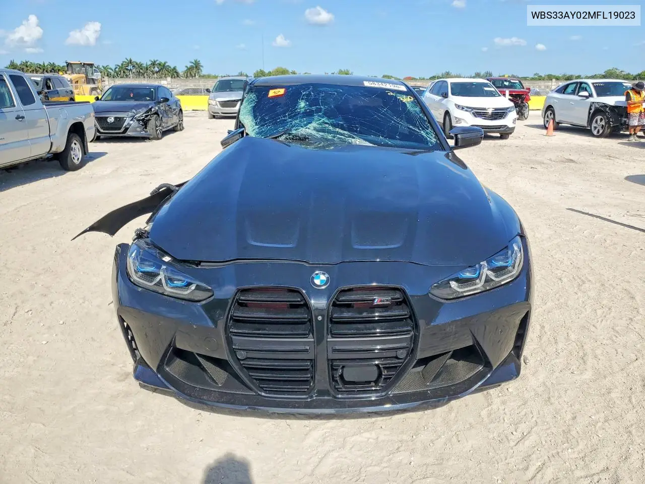 2021 BMW M3 Competition VIN: WBS33AY02MFL19023 Lot: 58342196