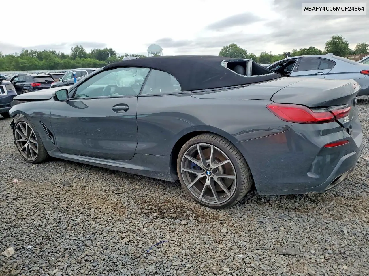 2021 BMW M850Xi VIN: WBAFY4C06MCF24554 Lot: 59656806