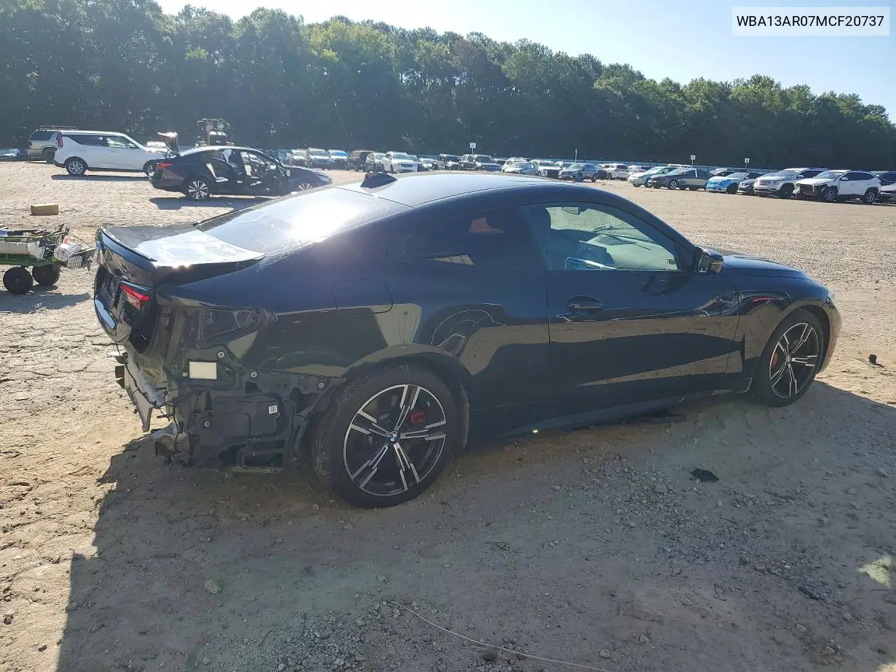 2021 BMW M440Xi VIN: WBA13AR07MCF20737 Lot: 59977076