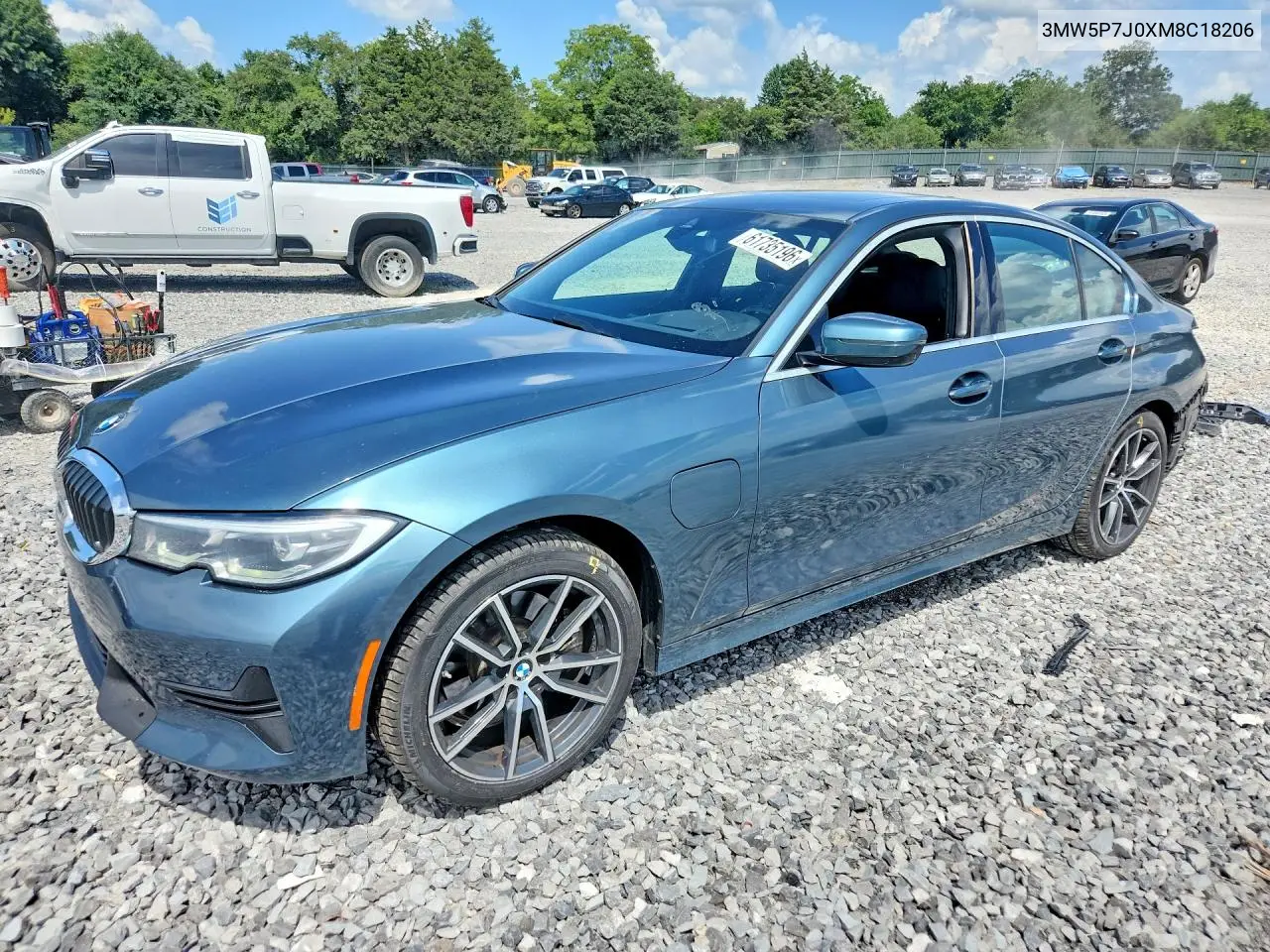 2021 BMW 330E VIN: 3MW5P7J0XM8C18206 Lot: 61735196