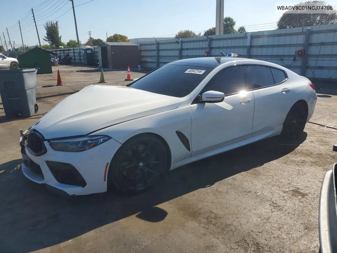 2022 BMW M850Xi VIN: WBAGV8C01NCJ74706 Lot: 46842246