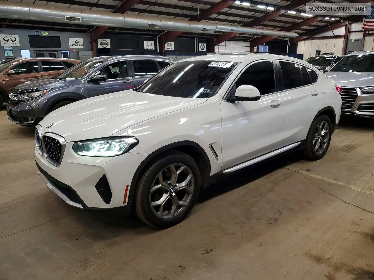 2022 BMW X4 xDrive30I VIN: 5UX33DT09N9K12081 Lot: 47760106