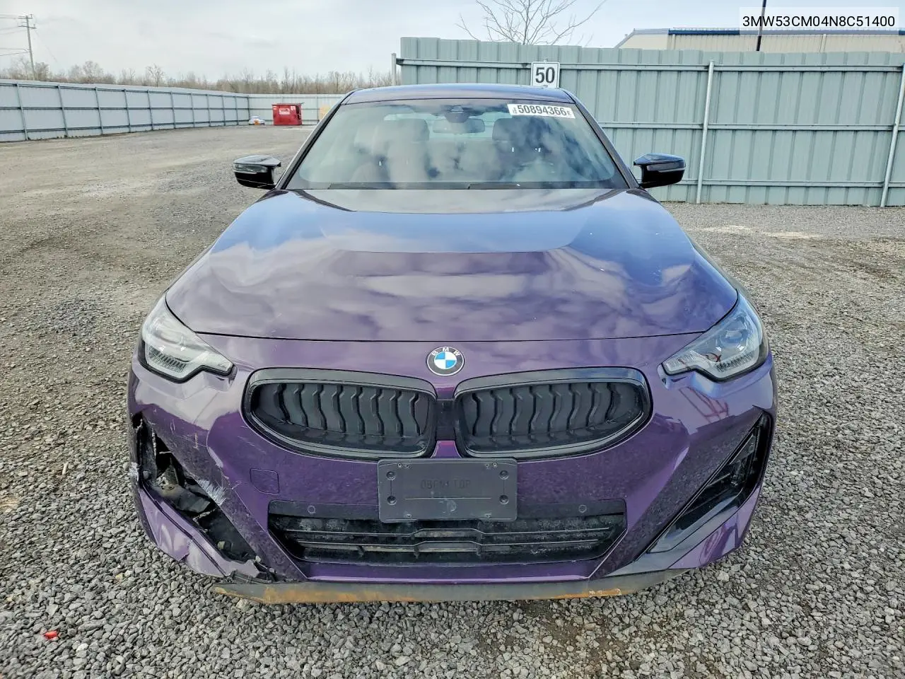 2022 BMW M240Xi VIN: 3MW53CM04N8C51400 Lot: 50894366