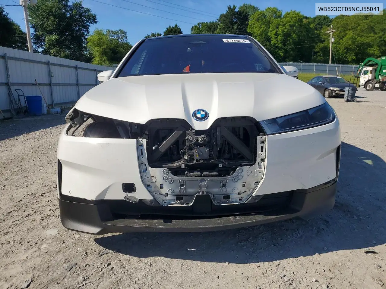 2022 BMW Ix xDrive50 VIN: WB523CF05NCJ55041 Lot: 51756516