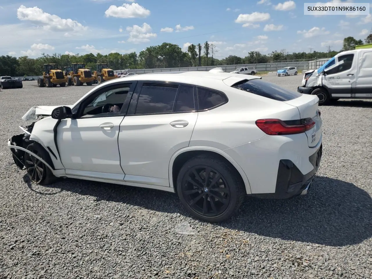 2022 BMW X4 xDrive30I VIN: 5UX33DT01N9K86160 Lot: 53029256