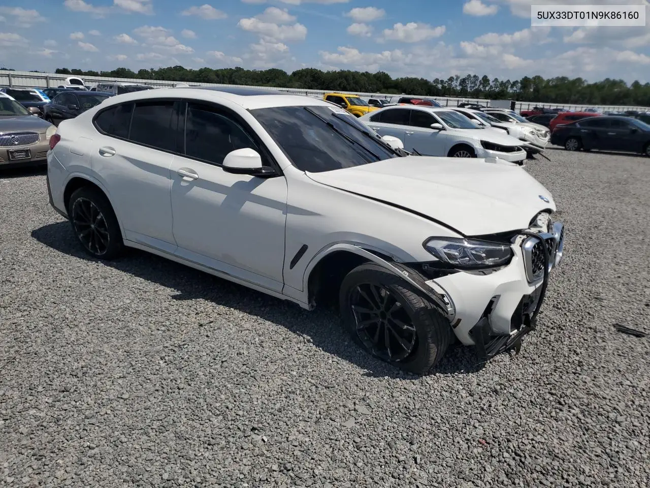 2022 BMW X4 xDrive30I VIN: 5UX33DT01N9K86160 Lot: 53029256
