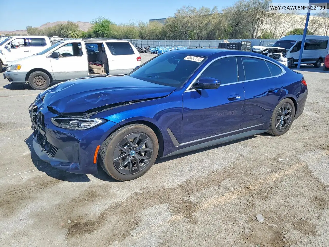 2022 BMW I4 Edrive 40 VIN: WBY73AW08NFN22199 Lot: 53651796