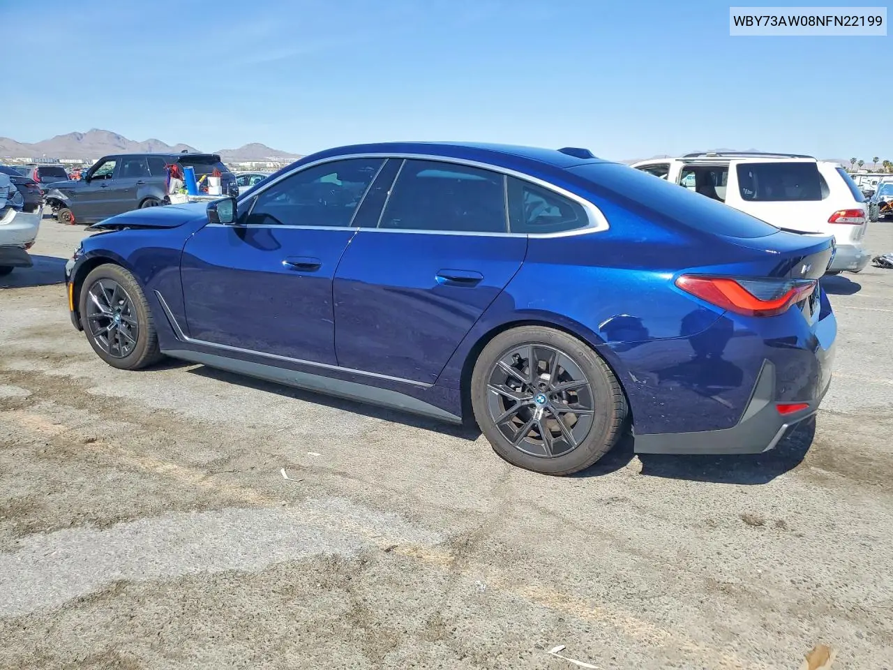 2022 BMW I4 Edrive 40 VIN: WBY73AW08NFN22199 Lot: 53651796