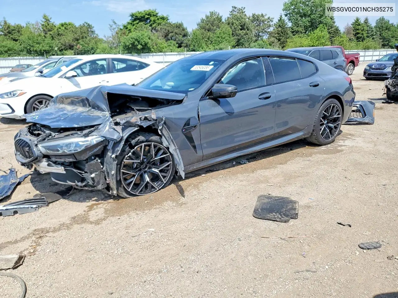 2022 BMW M8 VIN: WBSGV0C01NCH35275 Lot: 53846086