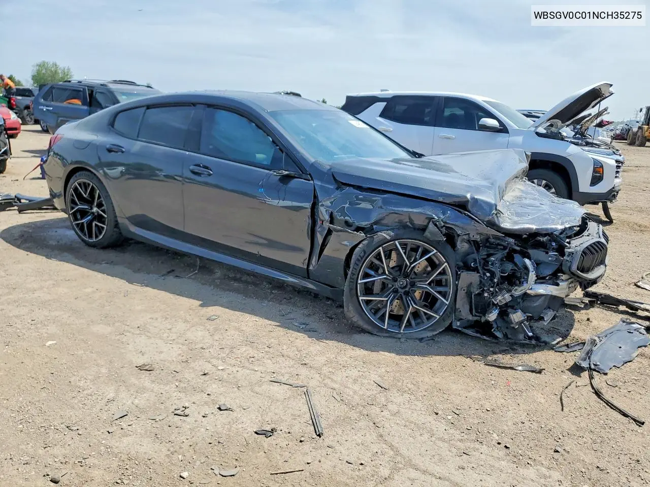 2022 BMW M8 VIN: WBSGV0C01NCH35275 Lot: 53846086