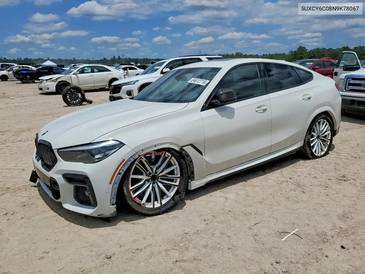 2022 BMW X6 xDrive40I VIN: 5UXCY6C08N9K78067 Lot: 54612716