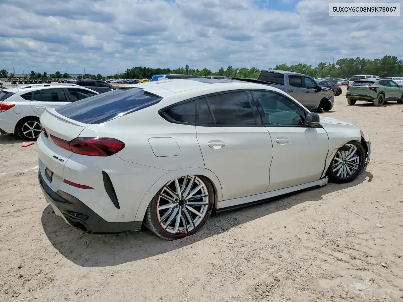 2022 BMW X6 xDrive40I VIN: 5UXCY6C08N9K78067 Lot: 54612716