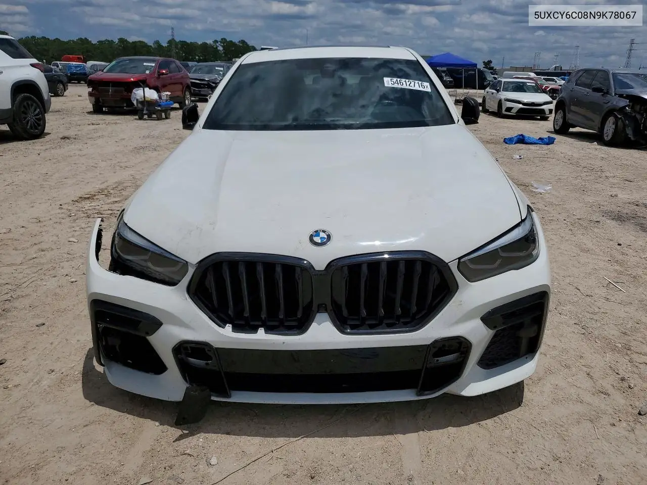 2022 BMW X6 xDrive40I VIN: 5UXCY6C08N9K78067 Lot: 54612716