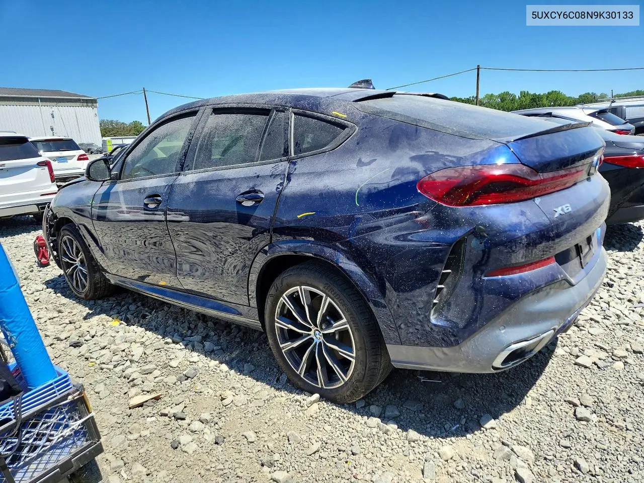 2022 BMW X6 xDrive40I VIN: 5UXCY6C08N9K30133 Lot: 55189726