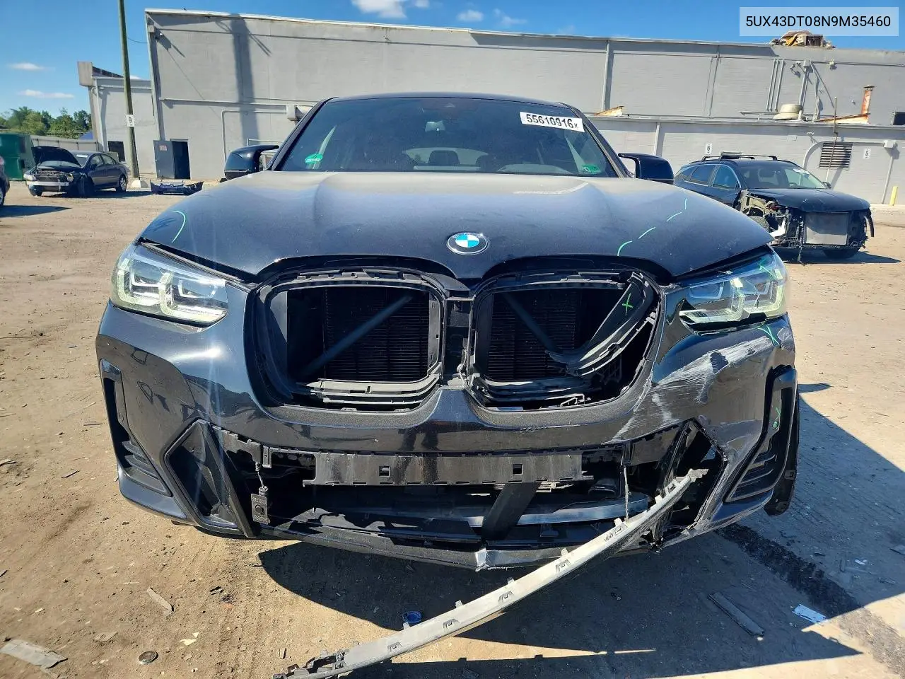 2022 BMW X4 M40I VIN: 5UX43DT08N9M35460 Lot: 55610916