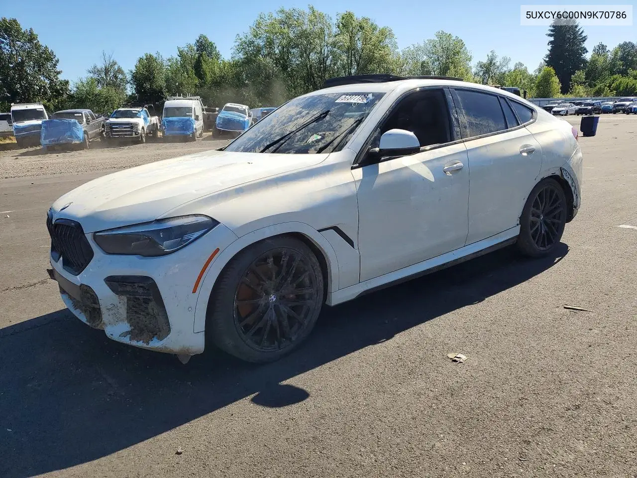 2022 BMW X6 xDrive40I VIN: 5UXCY6C00N9K70786 Lot: 57377196
