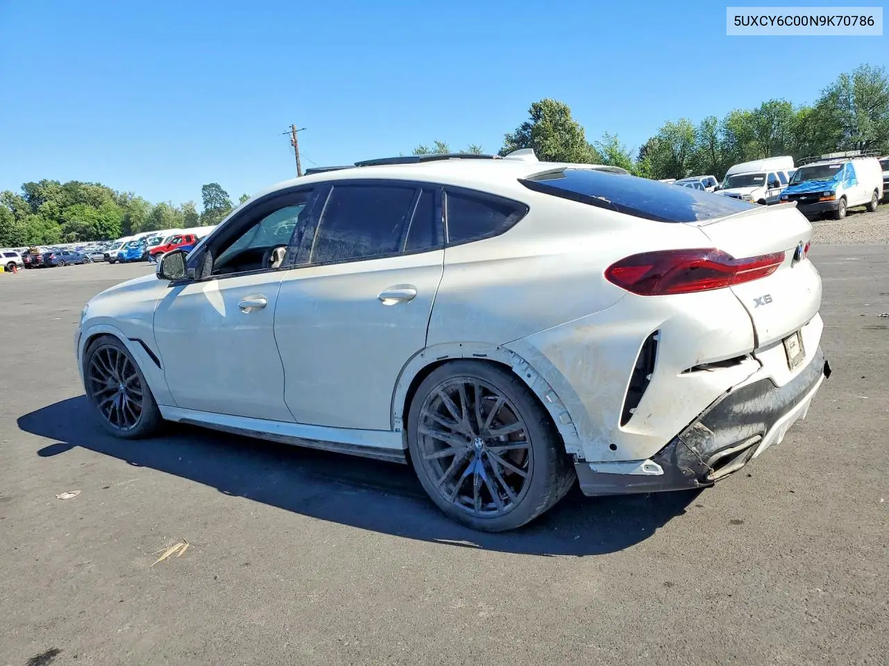2022 BMW X6 xDrive40I VIN: 5UXCY6C00N9K70786 Lot: 57377196