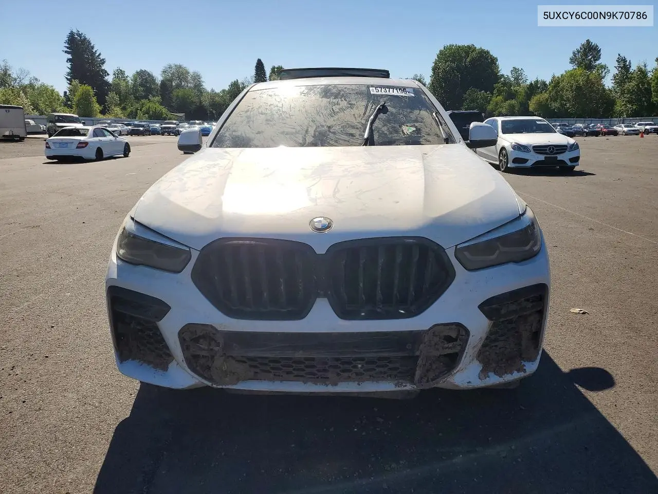 2022 BMW X6 xDrive40I VIN: 5UXCY6C00N9K70786 Lot: 57377196