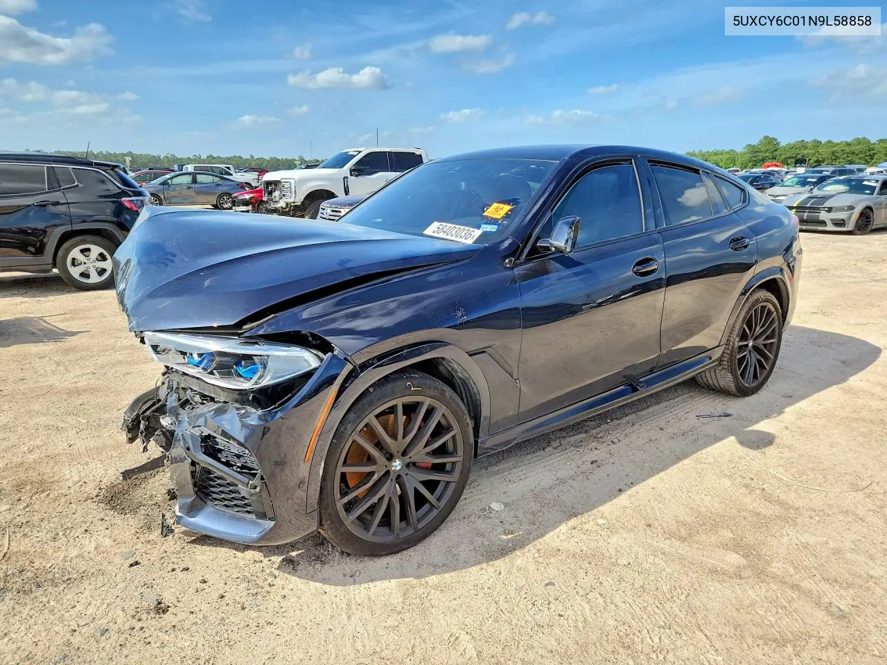 2022 BMW X6 xDrive40I VIN: 5UXCY6C01N9L58858 Lot: 58403036