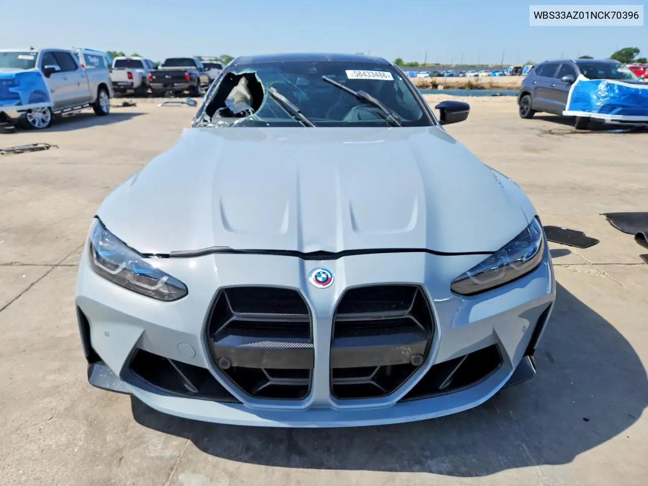 2022 BMW M4 Competition VIN: WBS33AZ01NCK70396 Lot: 58433486