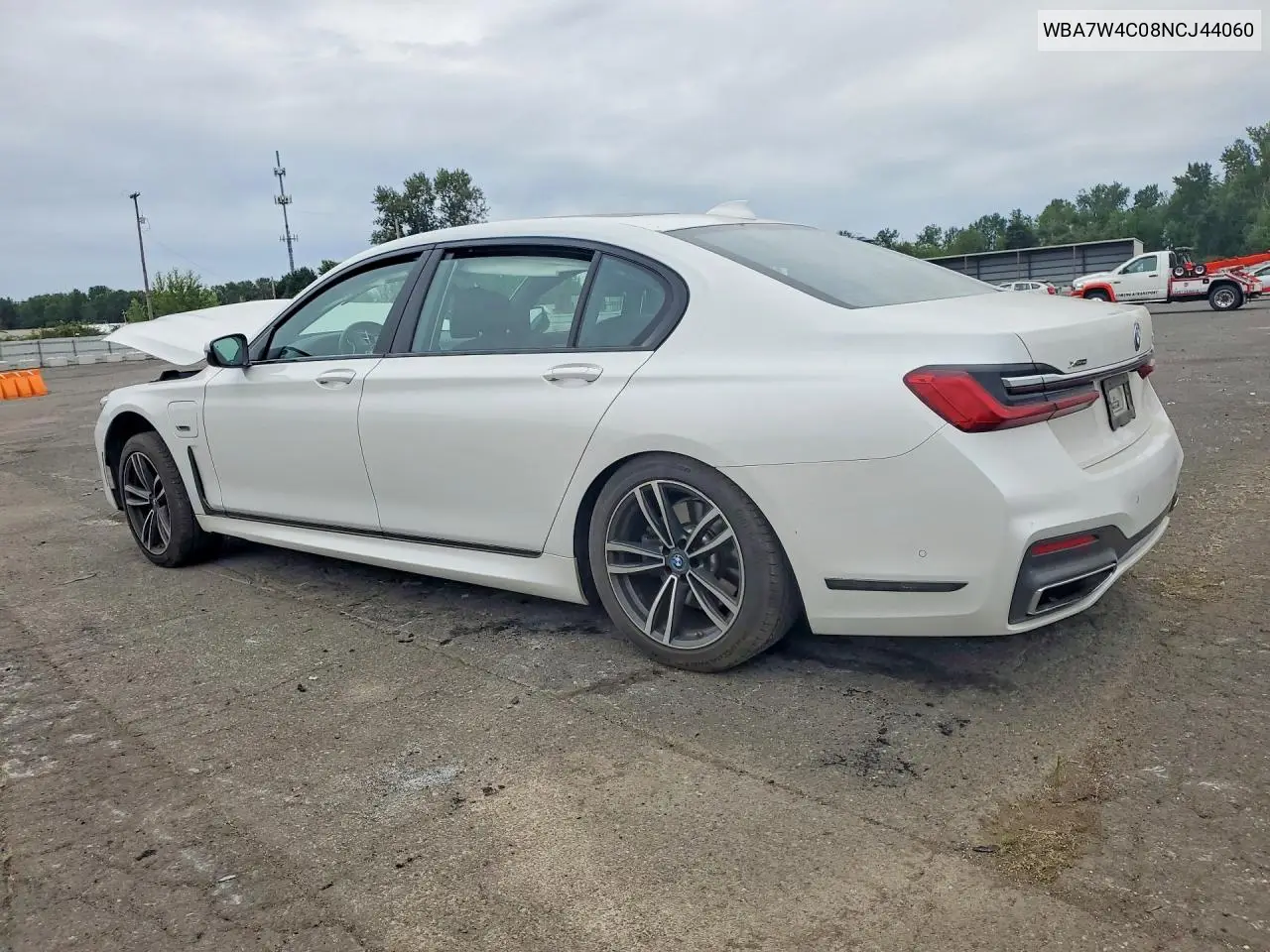 2022 BMW 745Xe VIN: WBA7W4C08NCJ44060 Lot: 58454826