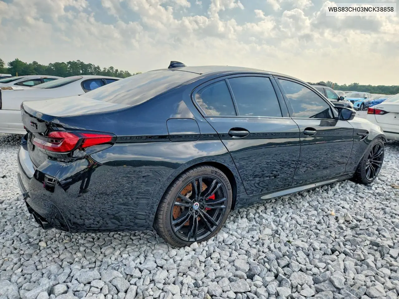 2022 BMW M5 VIN: WBS83CH03NCK38858 Lot: 58492176