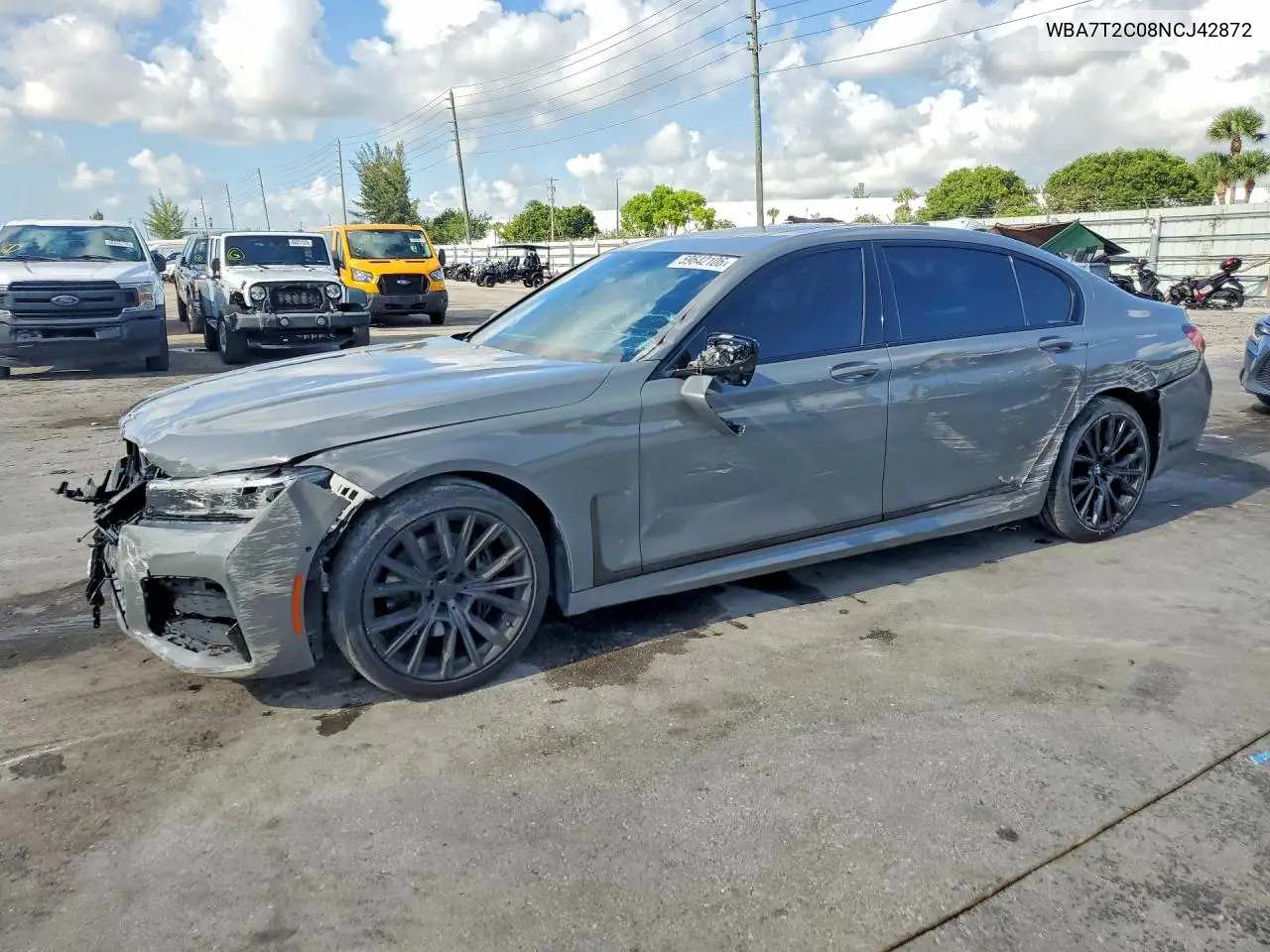 2022 BMW 740 I VIN: WBA7T2C08NCJ42872 Lot: 59642106