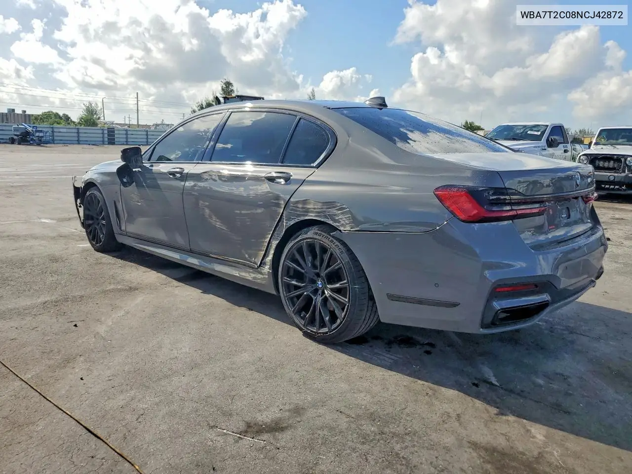 2022 BMW 740 I VIN: WBA7T2C08NCJ42872 Lot: 59642106