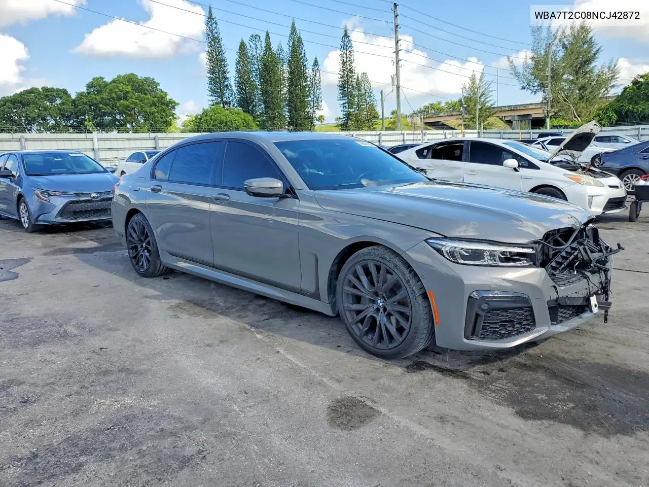 2022 BMW 740 I VIN: WBA7T2C08NCJ42872 Lot: 59642106