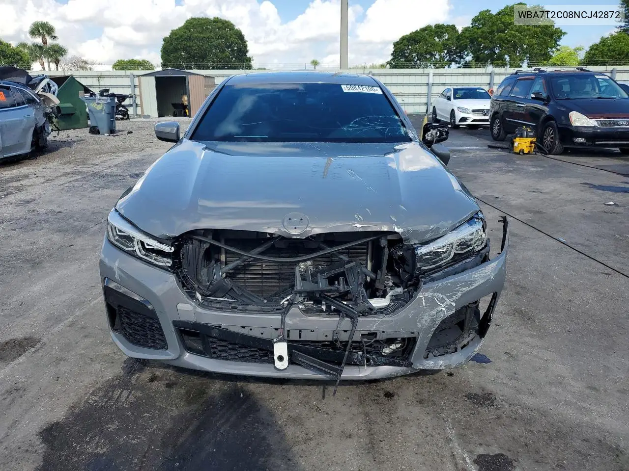 2022 BMW 740 I VIN: WBA7T2C08NCJ42872 Lot: 59642106